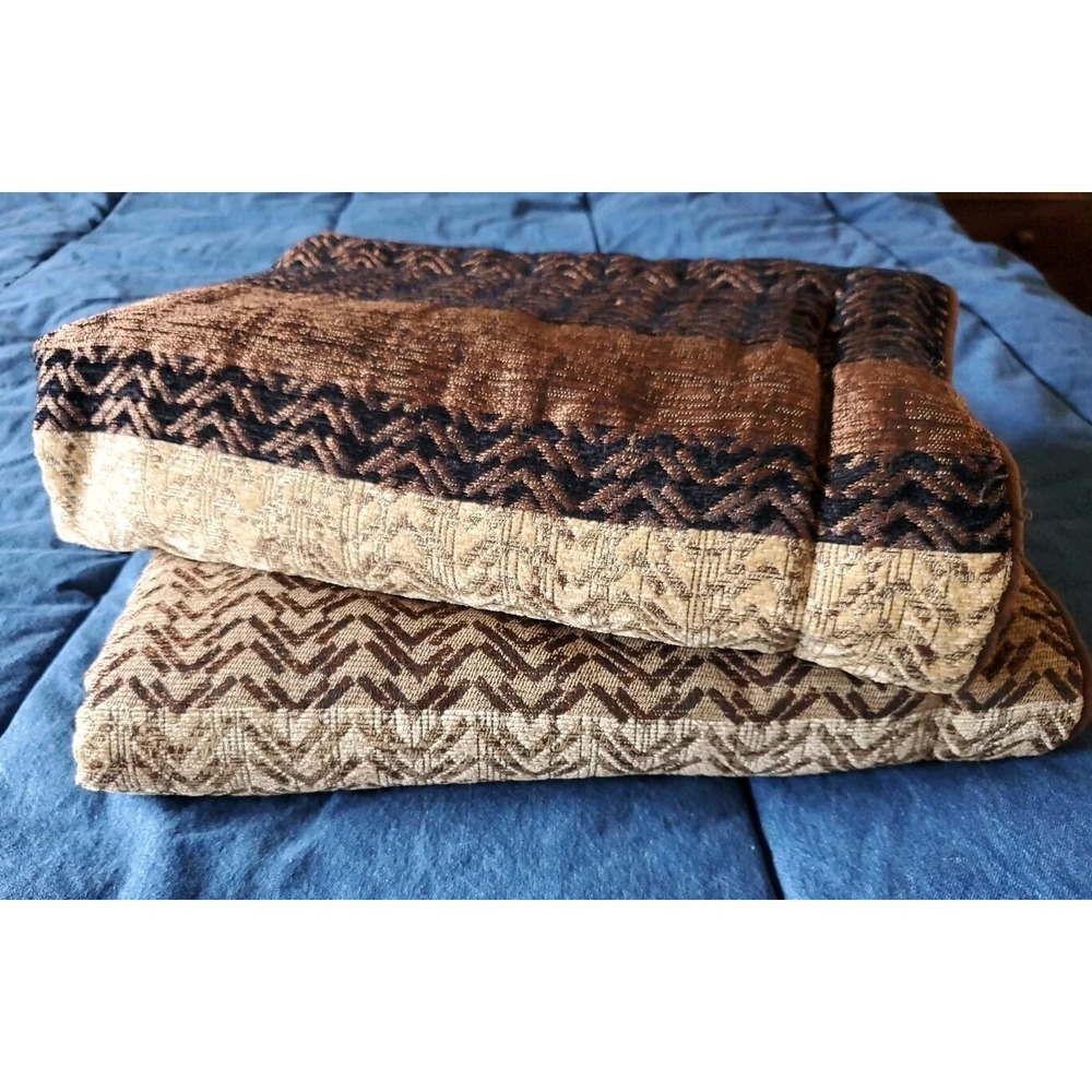 croscill pillow shams‎ Set Of 2 Standard Covers EUC 30.5x24" Browns & Beige